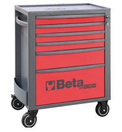 Beta RSC24/6 6 Drawer Mobile Roller Cabinet Red