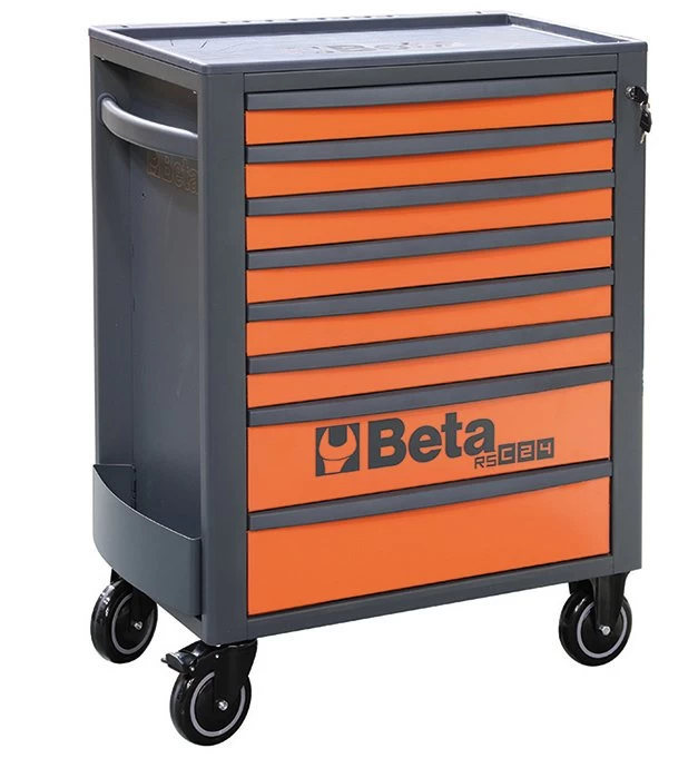 Beta RSC24/8 8 Drawer Mobile Roller Cabinet Orange With Grey Sides 3 Beta RSC24/8 8 Drawer Mobile Roller Cabinet Orange With Grey Sides