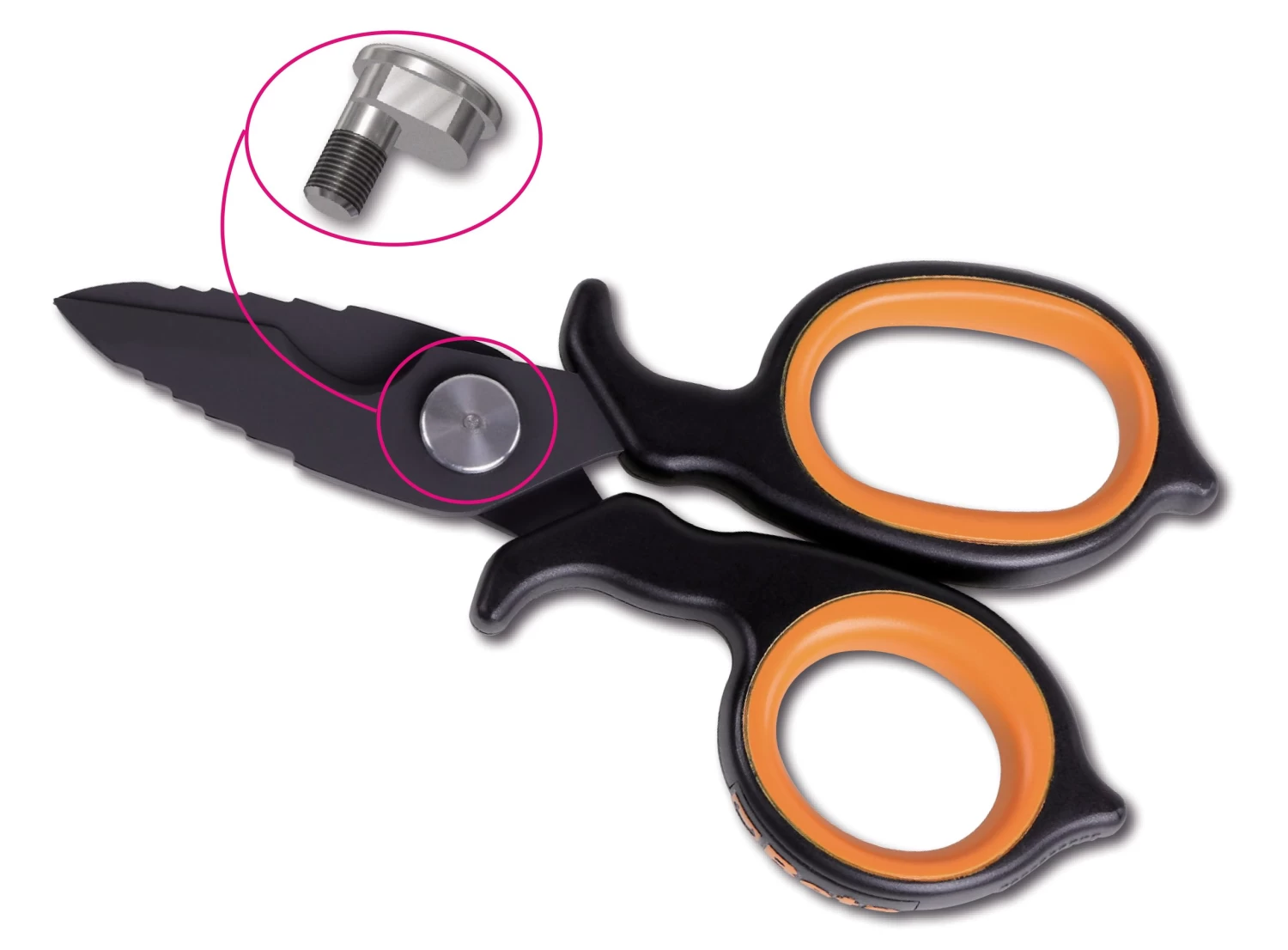 Beta 1128BAX Double-Acting Electricians Scisscors With Milling Profiles In DLC-Coated Stainless Steel 4 Beta 1128BAX Double-Acting Electricians Scisscors With Milling Profiles In DLC-Coated Stainless Steel - Image 2