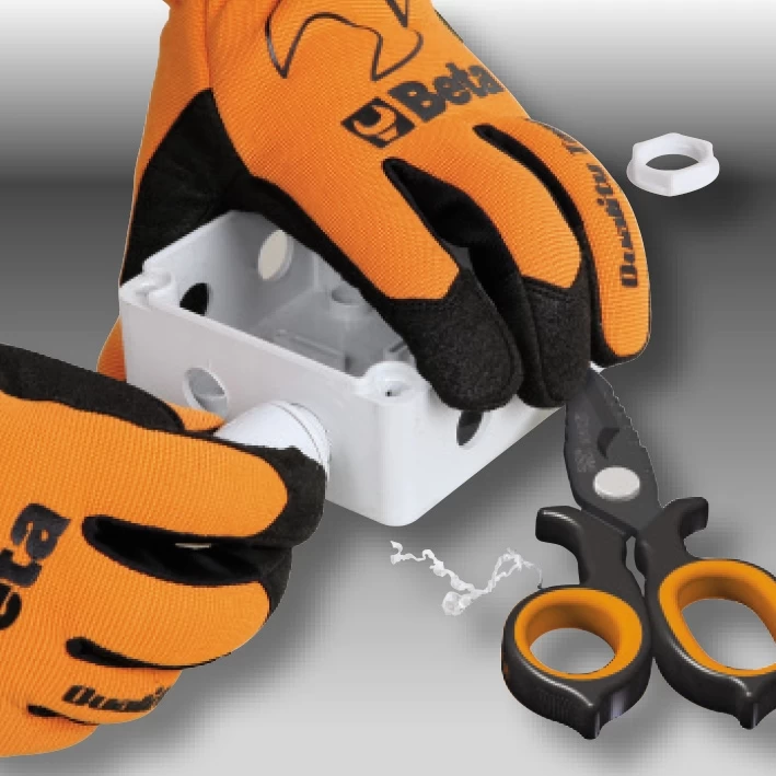 Beta 1128BAX Double-Acting Electricians Scisscors With Milling Profiles In DLC-Coated Stainless Steel 6 Beta 1128BAX Double-Acting Electricians Scisscors With Milling Profiles In DLC-Coated Stainless Steel - Image 4