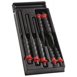 Facom MOD.CG1 7 Piece Sheathed Punch And Chisel Set Supplied In Plastic Module Tray