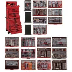 Teng TCMM1001N 1001 Piece Professional Tool Kit In Tool Box Stack