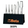 Beta 38/SP6 6 Piece Punch &amp; Chisel Set In Metal Rack / Holder