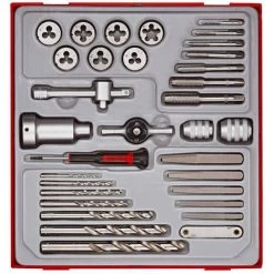 Teng TTDTD34 34 Piece Tap, Die, Drill &amp; Screw Extractor Set