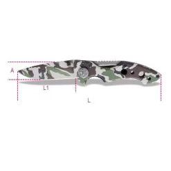 Beta 1778CM Camouflage Foldaway Hardened Steel Blade Knife