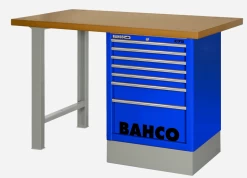 Bahco 1495K6CBLWB15TD Heavy Duty MDF Top Workbench With 6 Drawer Blue Cabinet 1500mm Long