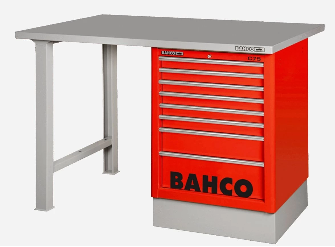 Bahco 1495K6CRDWB18TS Heavy Duty Steel Top Workbench With 6 Drawer Red Cabinet 1800mm Long 3 Bahco 1495K6CRDWB18TS Heavy Duty Steel Top Workbench With 6 Drawer Red Cabinet 1800mm Long