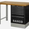 Bahco 1495K7CBKWB18TD Heavy Duty MDF Top Workbench With 7 Drawer Black Cabinet 1800mm Long -Pro Tools Shop 1495KCWB18TD black