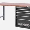 Bahco 1495KH8BKWB15TD Heavy Duty Low Height MDF Top Workbench With 8 Drawer Black Cabinet 1500mm Long 1 Bahco 1495KH8BKWB15TD Heavy Duty Low Height MDF Top Workbench With 8 Drawer Black Cabinet 1500mm Long -Pro Tools Shop 1495KHWB15TD black