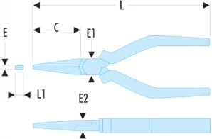 Facom 185A.20G Long Half-Round Nose Pliers 200mm 4 Facom 185A.20G Long Half-Round Nose Pliers 200mm - Image 2