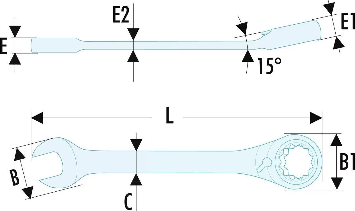 Facom 467BR.19 'Fast Ratchet' Ratcheting Spanner 19mm 4 Facom 467BR.19 'Fast Ratchet' Ratcheting Spanner 19mm - Image 2