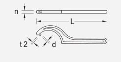 Gedore 40 Z Hook Wrench C Spanner With Pin 40-42mm -Pro Tools Shop 6335850 1 4