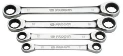 Facom 64.J4 4 Pce. 12 Point Ratchet Ring Wrench 10 - 19mm