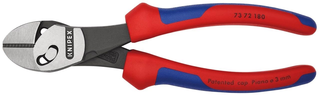Knipex 73 72 180 TwinForce® High Performance Diagonal Side Cutting Pliers (Snips) 180 Mm 5 Knipex 73 72 180 TwinForce® High Performance Diagonal Side Cutting Pliers (Snips) 180 Mm - Image 3