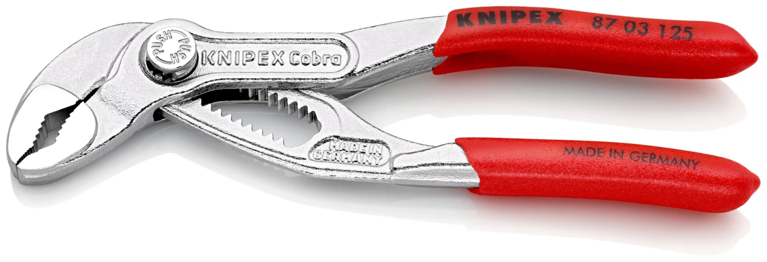 Knipex 87 03 125 Cobra® Hightech Waterpump Pliers Chrome Plated 125mm 3 Knipex 87 03 125 Cobra® Hightech Waterpump Pliers Chrome Plated 125mm