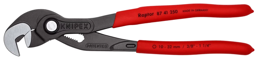 Knipex 87 41 250 Raptor Multiple Slip Joint Spanner 250mm 3 Knipex 87 41 250 Raptor Multiple Slip Joint Spanner 250mm