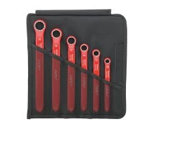 Stahlwille 12161/6 VDE 1000V Insulated 6 Piece Single Ring End Spanner Set 10-22mm