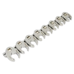 Sealey Tools AK599 8 Pce. 3/8" Drive Imperial Crow's Foot Spanner Set 3/8" - 7/8" AF
