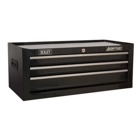 Sealey AP22BSTACK 14 Drawer Tool Box Stack - Roll Cab, Top & Mid Chests - Black 5 Sealey AP22BSTACK 14 Drawer Tool Box Stack - Roll Cab, Top & Mid Chests - Black - Image 3