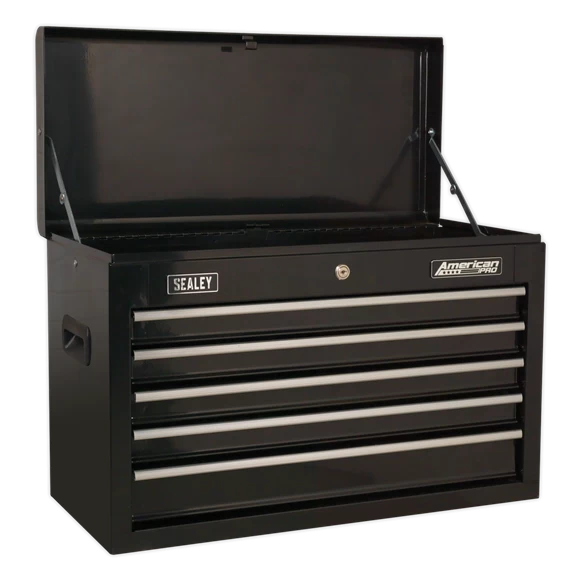 Sealey AP22BSTACK 14 Drawer Tool Box Stack - Roll Cab, Top & Mid Chests - Black 6 Sealey AP22BSTACK 14 Drawer Tool Box Stack - Roll Cab, Top & Mid Chests - Black - Image 4