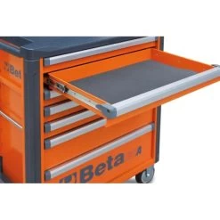 Beta C37/7 7 Drawer Mobile Roller Cabinet - Orange -Pro Tools Shop C37 1