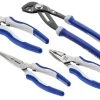 Expert By Facom E080818 4 Piece Pliers Set - Combination, Half-Round, Multi-Grip &amp; Snips -Pro Tools Shop E080818