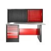 Facom JLS2-2MS7DSCH Heavy Duty 7 Drawer Workbench With Stainless Steel Worktop 2182mm With Shutter Cabinet (High Version) -Pro Tools Shop JLS2 2MS7DSCH