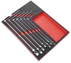 Facom MODM.99B 7 Piece T-Handled Socket Wrench With Universal Joint Set Supplied In Module Tray 7-19mm