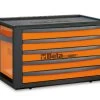 Beta RSC23T 5 Drawer Portable Tool Chest / Top Box - Fluorescent Orange -Pro Tools Shop RSC23ST FO scaled 1