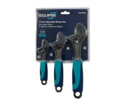 Eclipse SFADJW3PS 3 Piece Soft Grip Adjustable Spanner Wrench Set 150, 200 &amp; 250mm