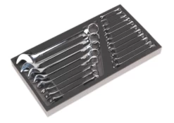 Siegen By Sealey S01123 Tool Tray With Combination Spanner Set 19pc - Metric