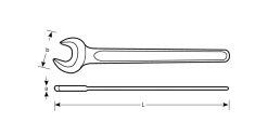 Bahco 894M Metric Single Open End Spanner Wrench 7mm -Pro Tools Shop Single Open End Wrench Dimension