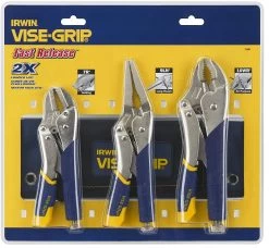 Irwin Vise-Grip T76KBT 3 Piece Quick Release Straight Jaw, Curved And Long Nose Locking Jaw Pliers -Pro Tools Shop T76KBT 1