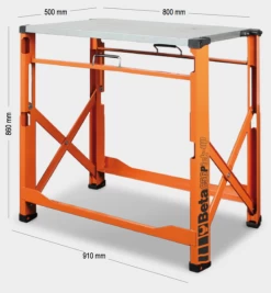 Beta Tools C56PO Orange Compact Folding Workbench -Pro Tools Shop c56po dims 1
