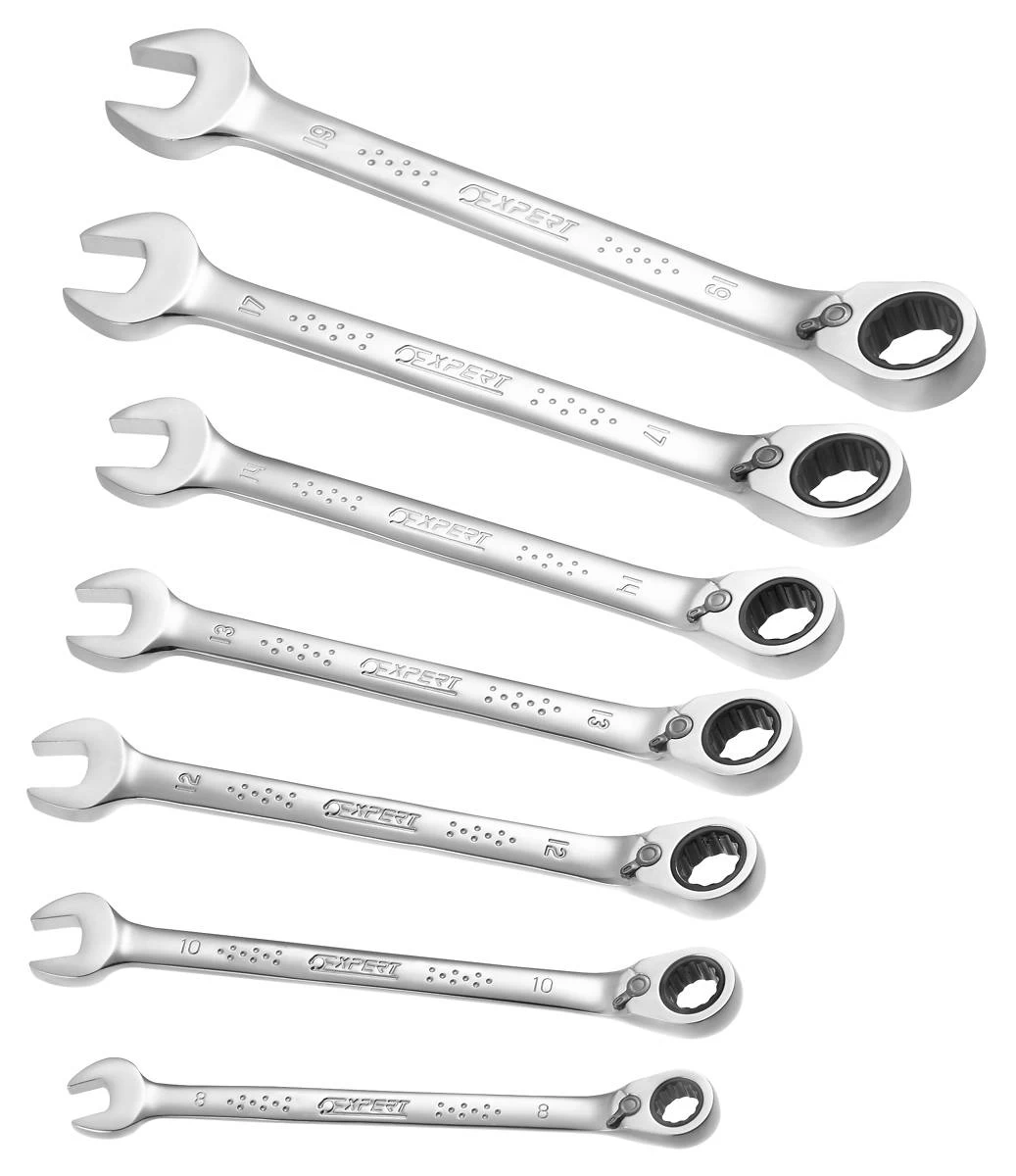 Expert By Facom E111107 7 Piece Metric Ratcheting Combination Spanner Set 8-19mm 4 Expert By Facom E111107 7 Piece Metric Ratcheting Combination Spanner Set 8-19mm - Image 2