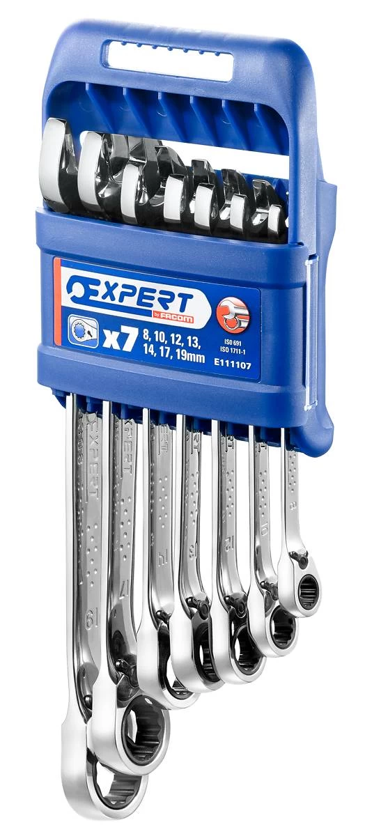 Expert By Facom E111107 7 Piece Metric Ratcheting Combination Spanner Set 8-19mm 3 Expert By Facom E111107 7 Piece Metric Ratcheting Combination Spanner Set 8-19mm
