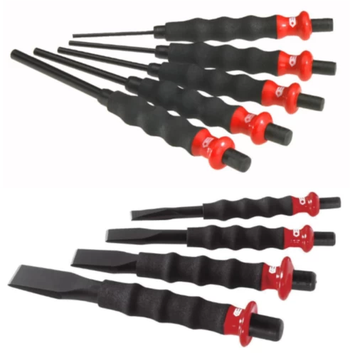 Facom 249-263GPB 9 Piece Punch And Chisel Set With Comfort Grip Handles 3 Facom 249-263GPB 9 Piece Punch And Chisel Set With Comfort Grip Handles